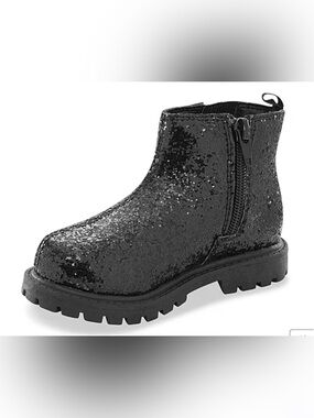 Carter's Black Sequin Ankle Boots for Kids